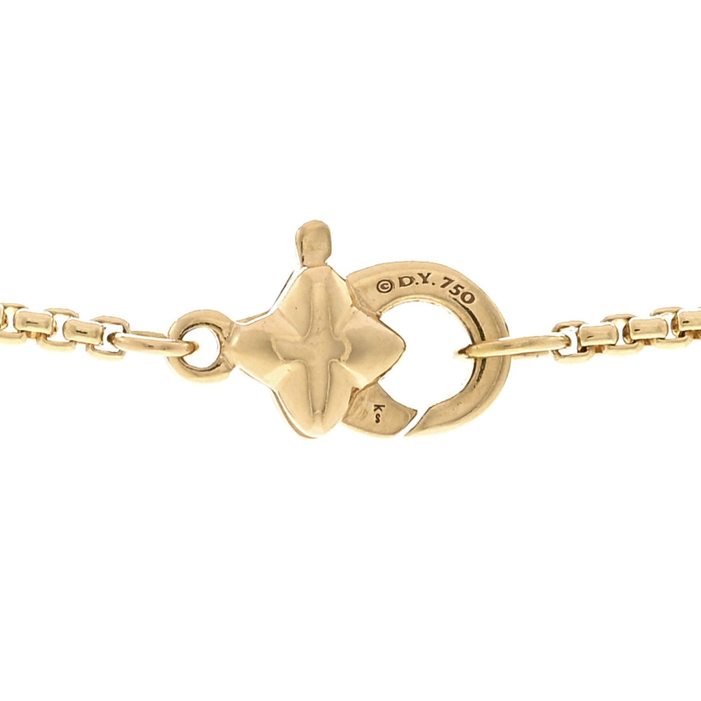 18K Yellow Gold Diamond Station Necklace
