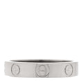 18K White Gold 3.5mm LOVE Wedding Band Ring 48 4.5