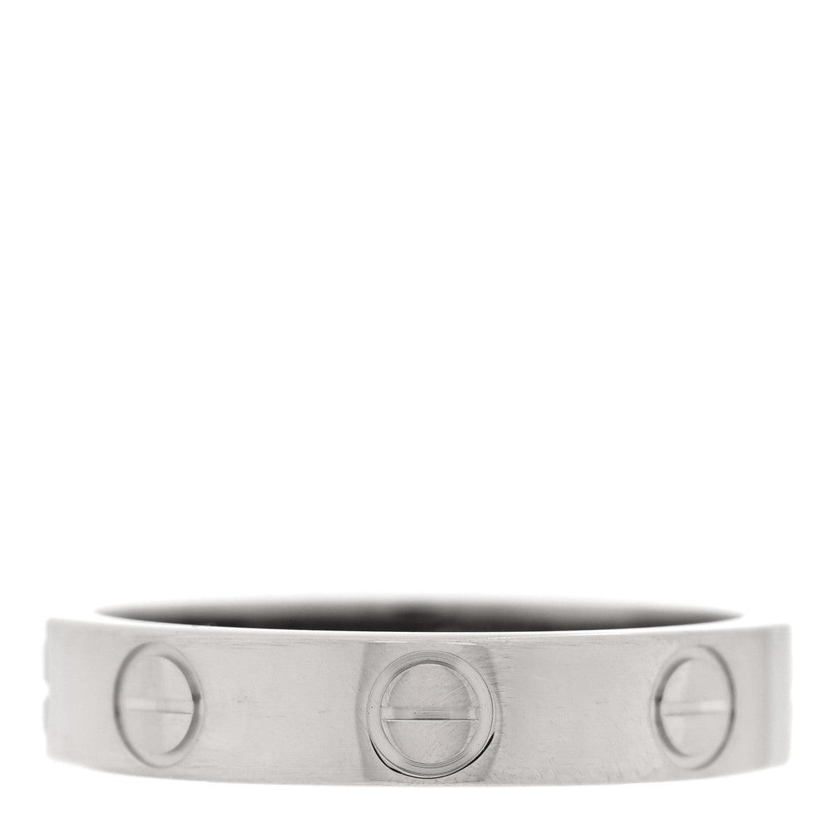 18K White Gold 3.5mm LOVE Wedding Band Ring 48 4.5