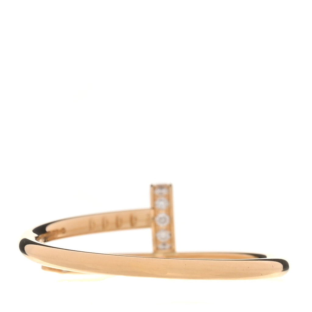 18K Yellow Gold Diamond Small Juste Un Clou Ring 59 8.75