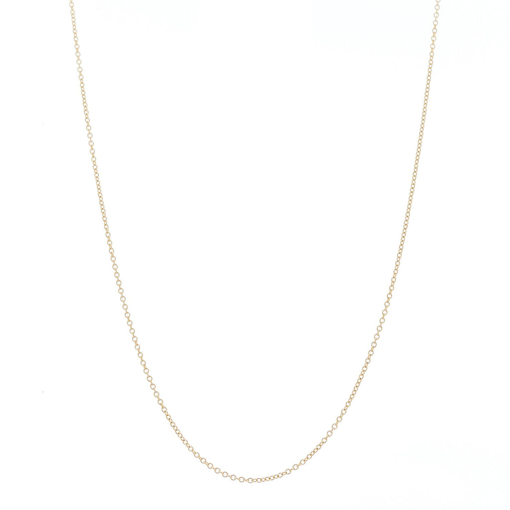 18K Yellow Gold 1mm Chain Necklace