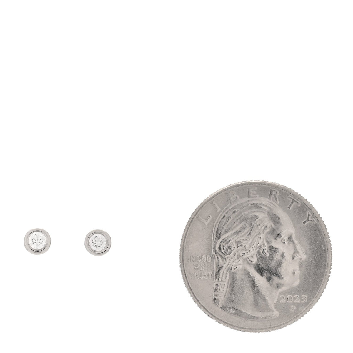 Platinum Diamond .14ctw Elsa Peretti Diamonds By The Yard Earrings