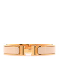 Enamel Narrow Clic Clac H Bracelet GM Creme