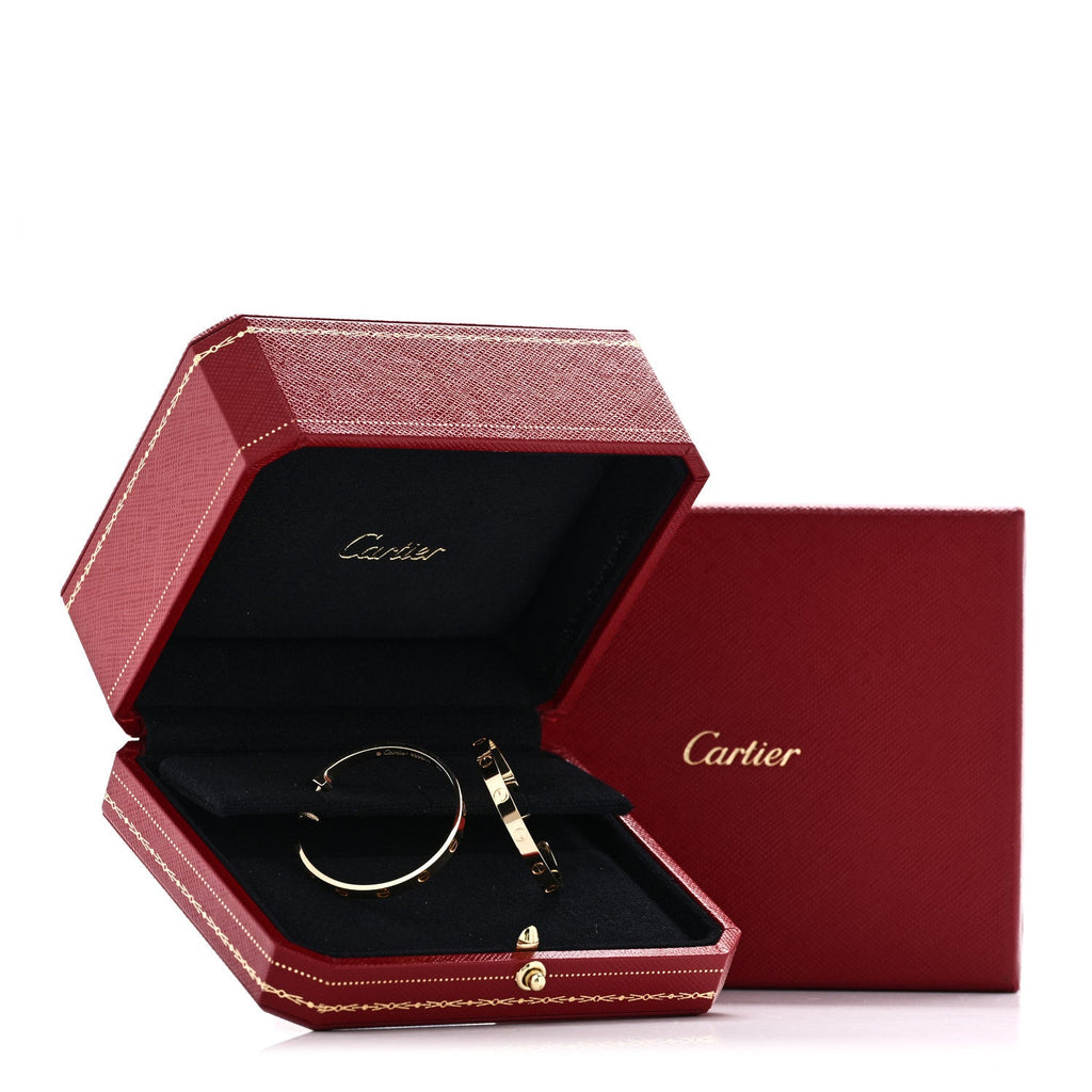 18K Yellow Gold Large LOVE Hoop Earrings