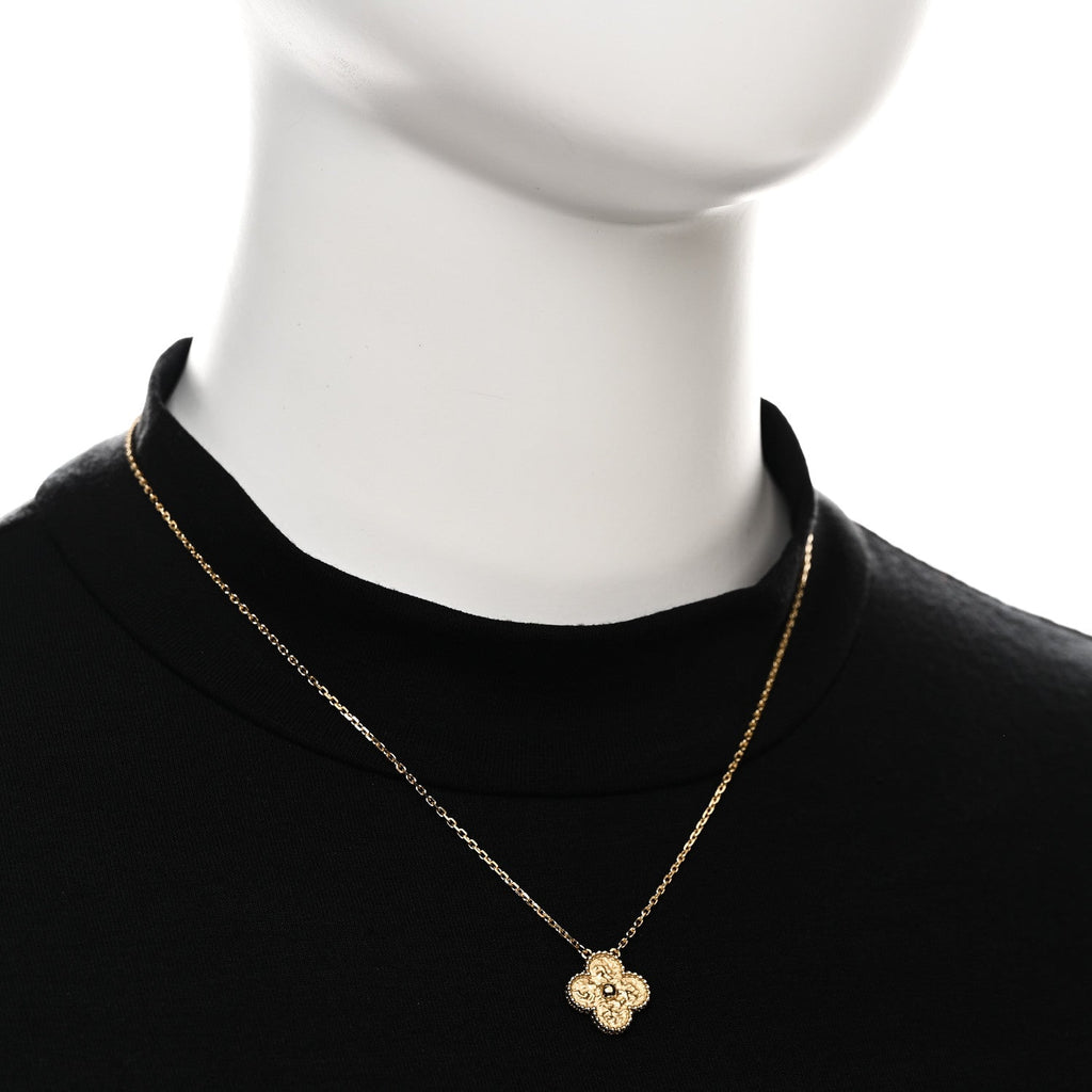 18K Yellow Gold Vintage Alhambra Pendant Necklace