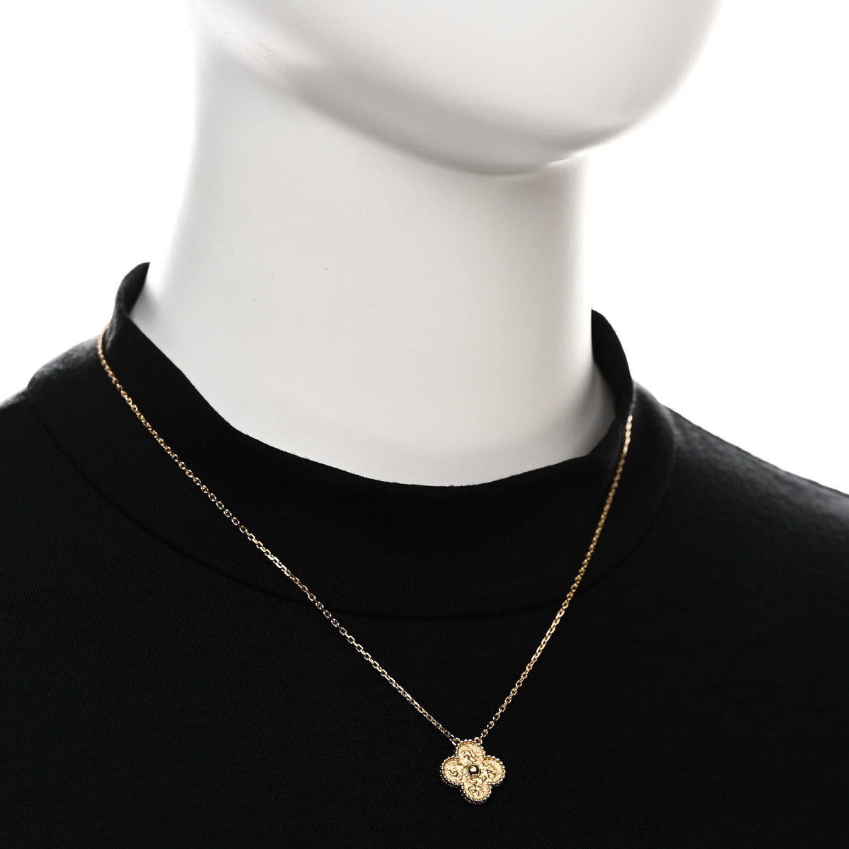 18K Yellow Gold Vintage Alhambra Pendant Necklace