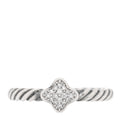 Sterling Silver Diamond Quatrefoil Ring 50 5.25