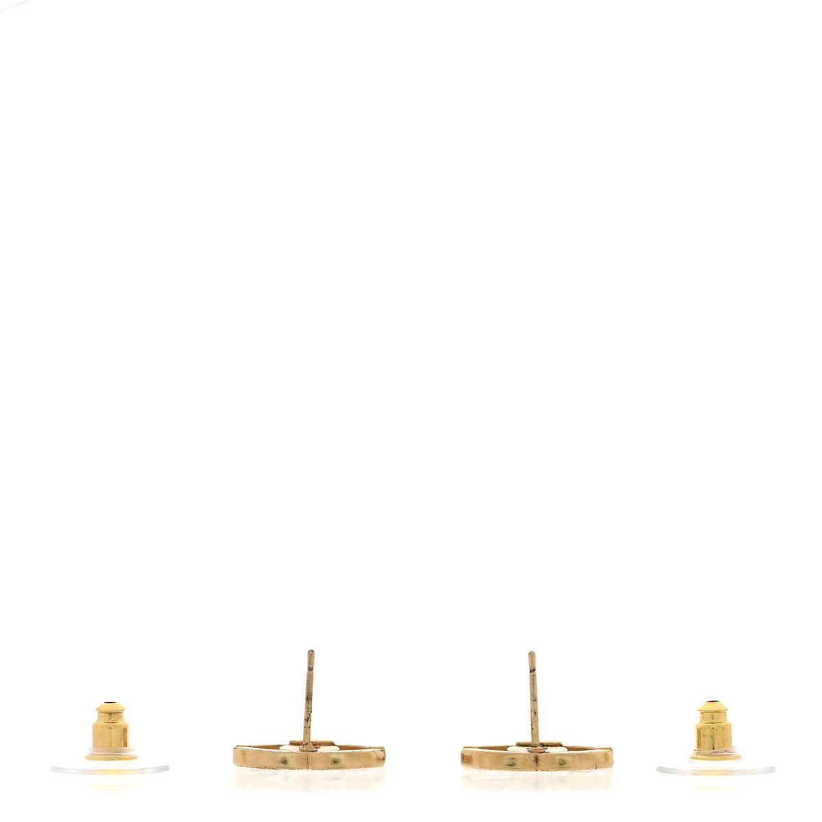 Crystal CC Earrings Gold
