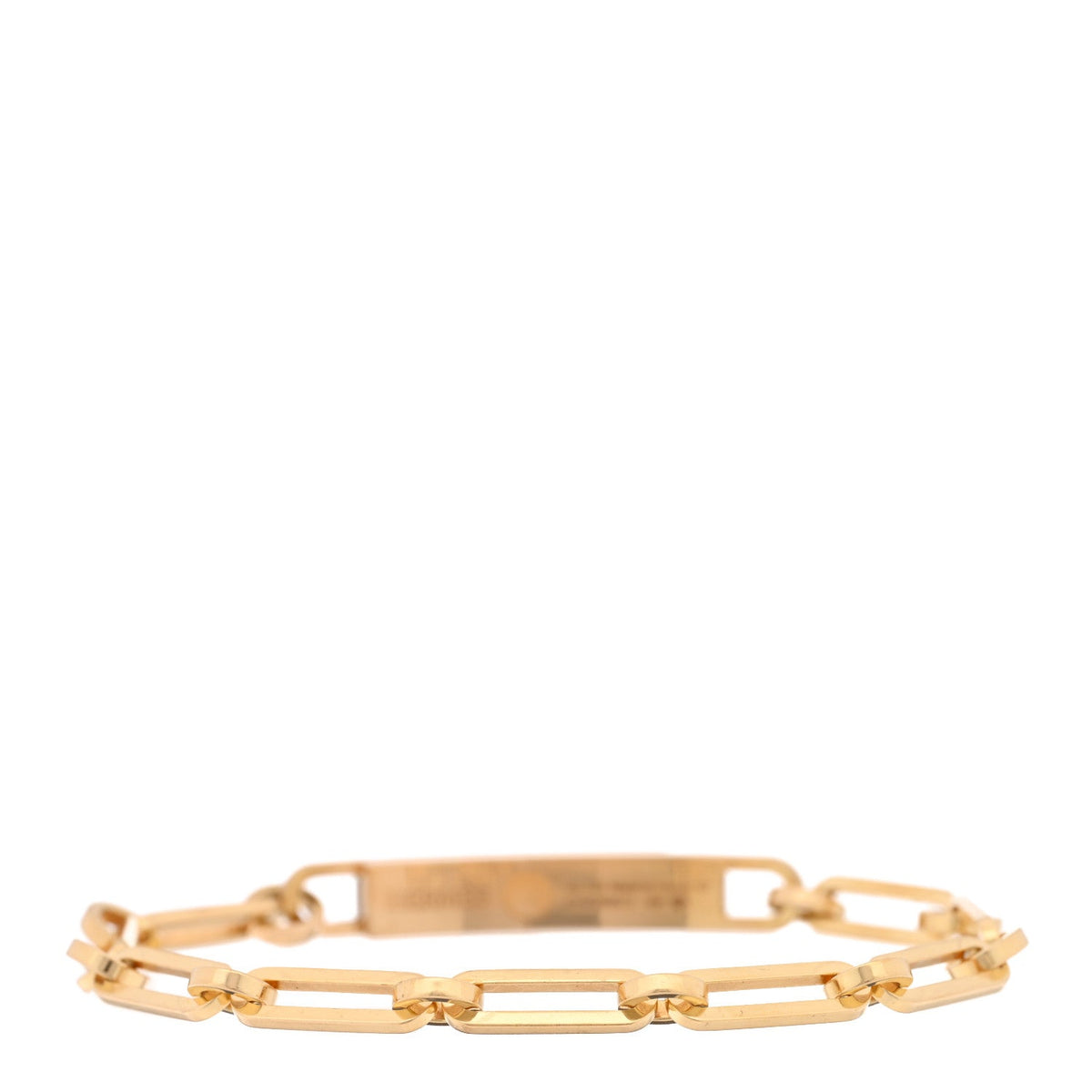18K Yellow Gold Diamond Pave PM Kelly Chaine Bracelet ST