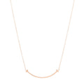 18K Rose Gold Small T Smile Pendant Necklace