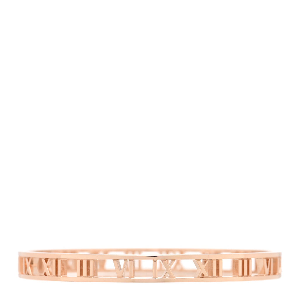 18K Rose Gold Open Narrow Atlas Bangle