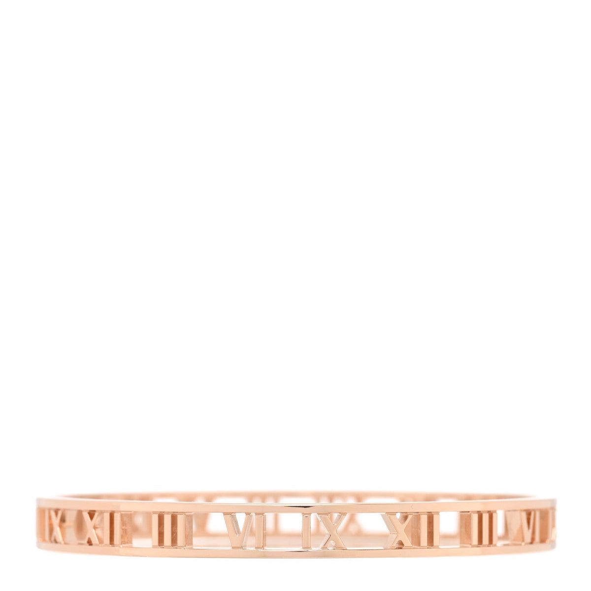 18K Rose Gold Open Narrow Atlas Bangle