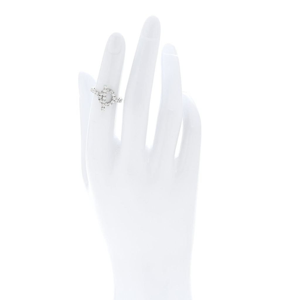 18K White Gold Diamond Finesse Ring 49 4.75