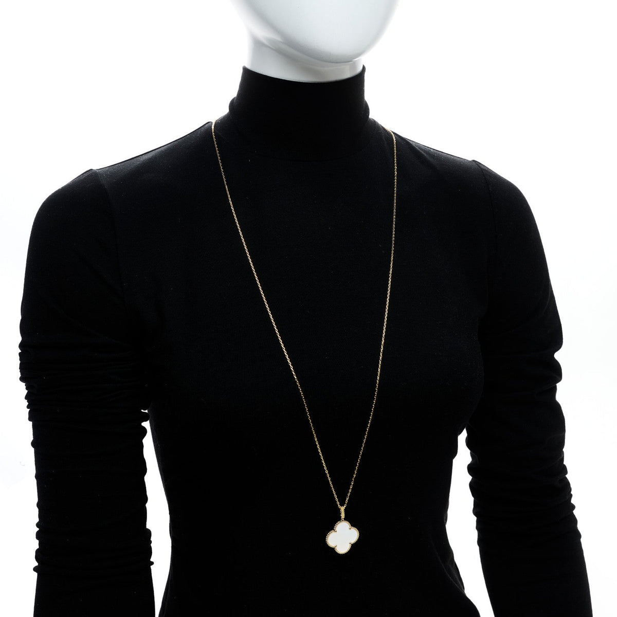 18K Yellow Gold Mother of Pearl Magic Alhambra Long Necklace