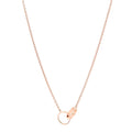 18K Pink Gold Interlocking LOVE Necklace