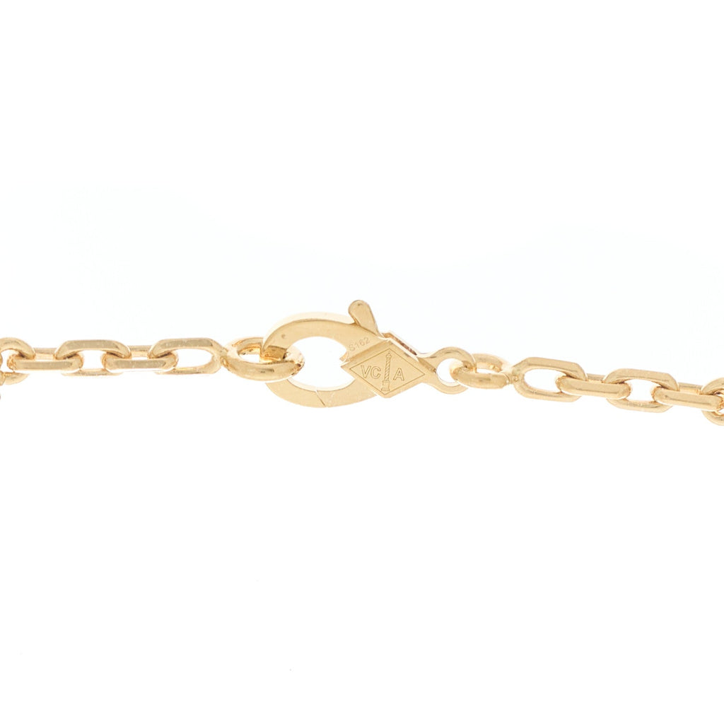 18K Yellow Gold Black Onyx 20 Motifs Vintage Alhambra Necklace