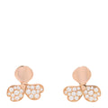 18K Rose Gold Diamond Paper Flowers Earrings