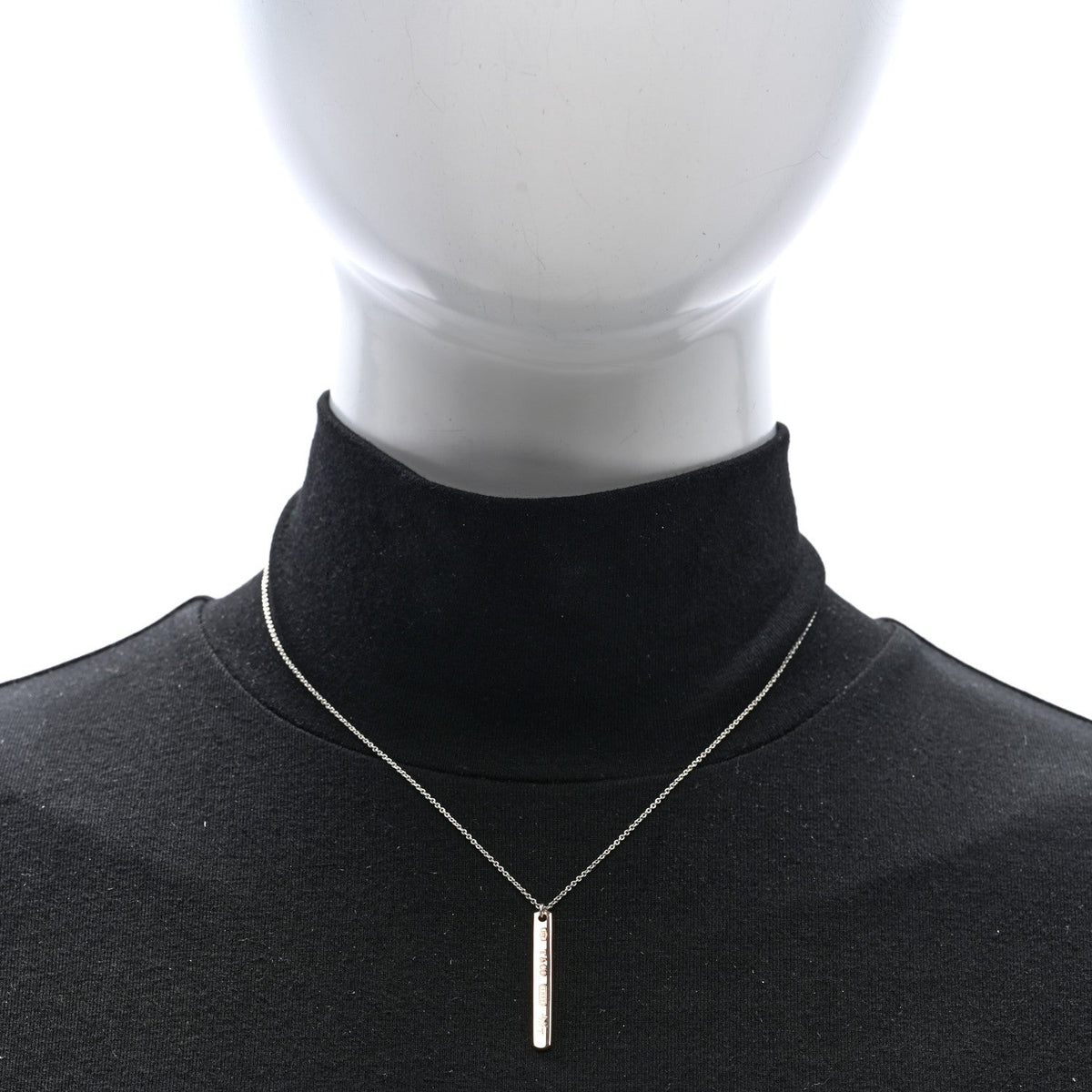Sterling Silver Rubedo 1837 Bar Pendant Necklace
