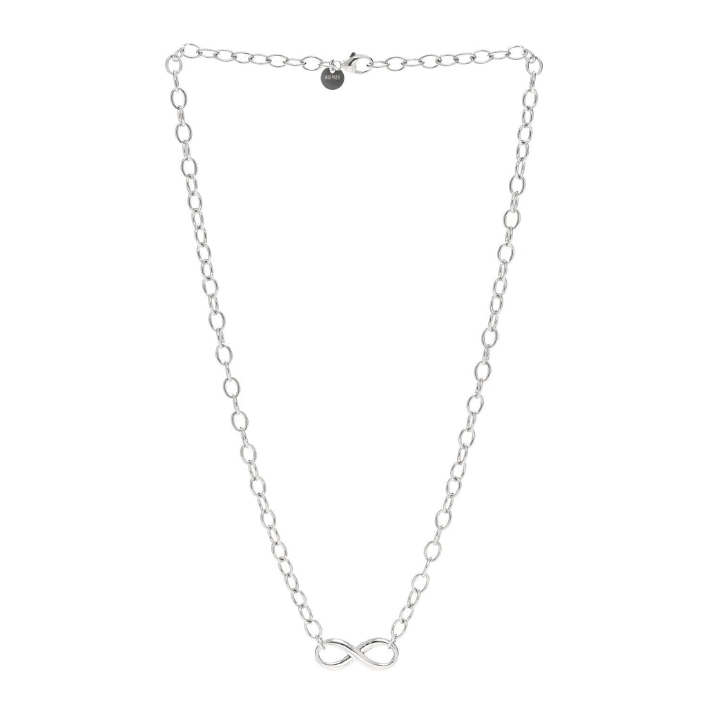 Sterling Silver Narrow Infinity Link Necklace