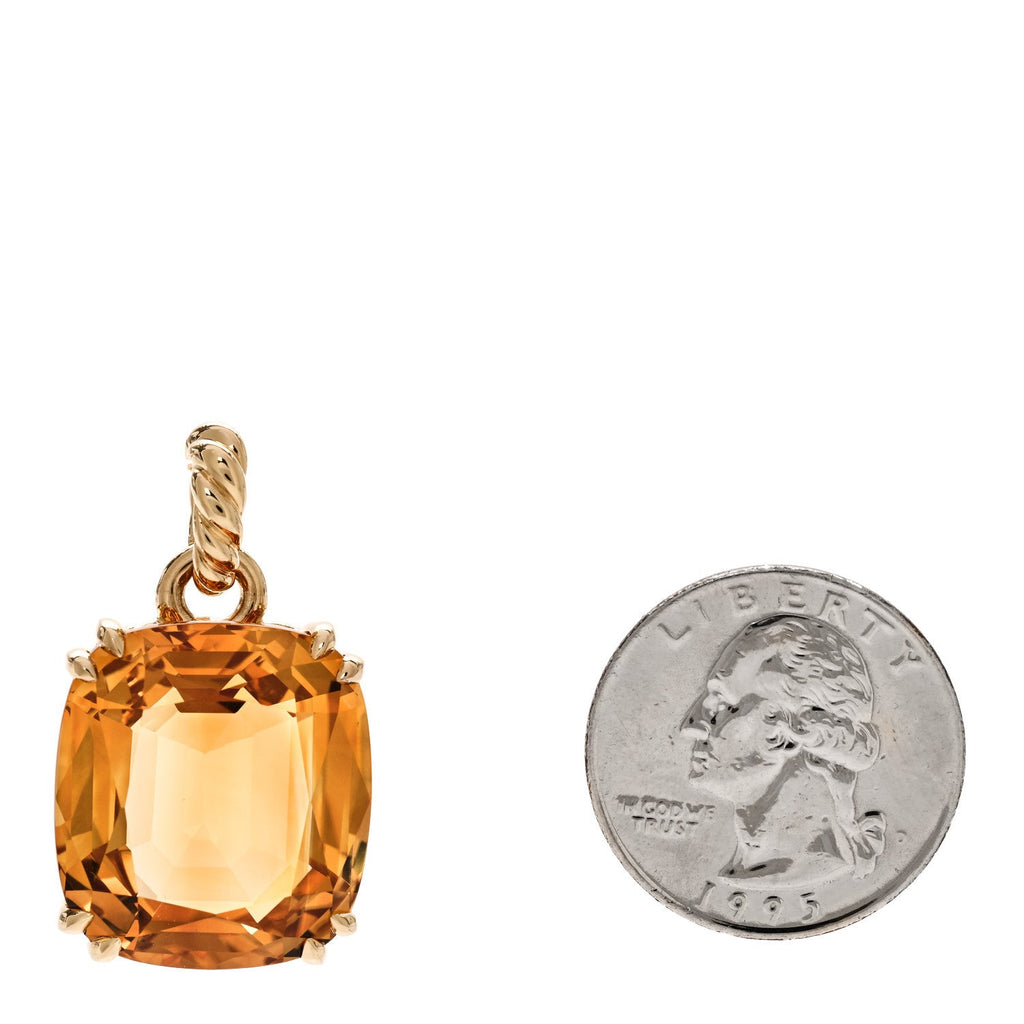 18K Yellow Gold Amethyst 22mm Marbella Pendant