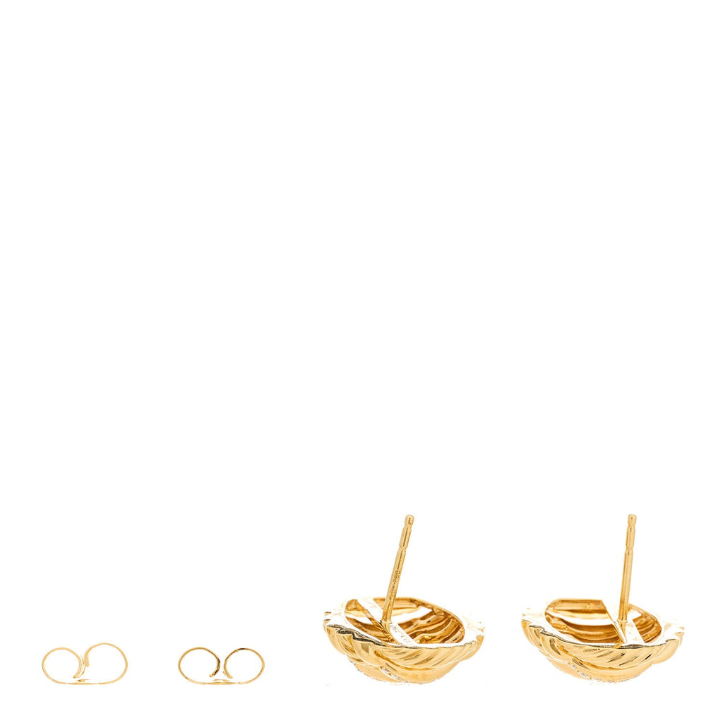 18K Yellow Gold Diamond Tides Earrings