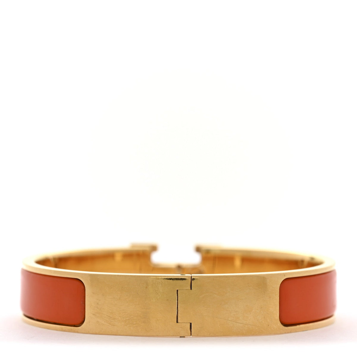 Enamel Narrow Clic Clac H Bracelet PM Orange