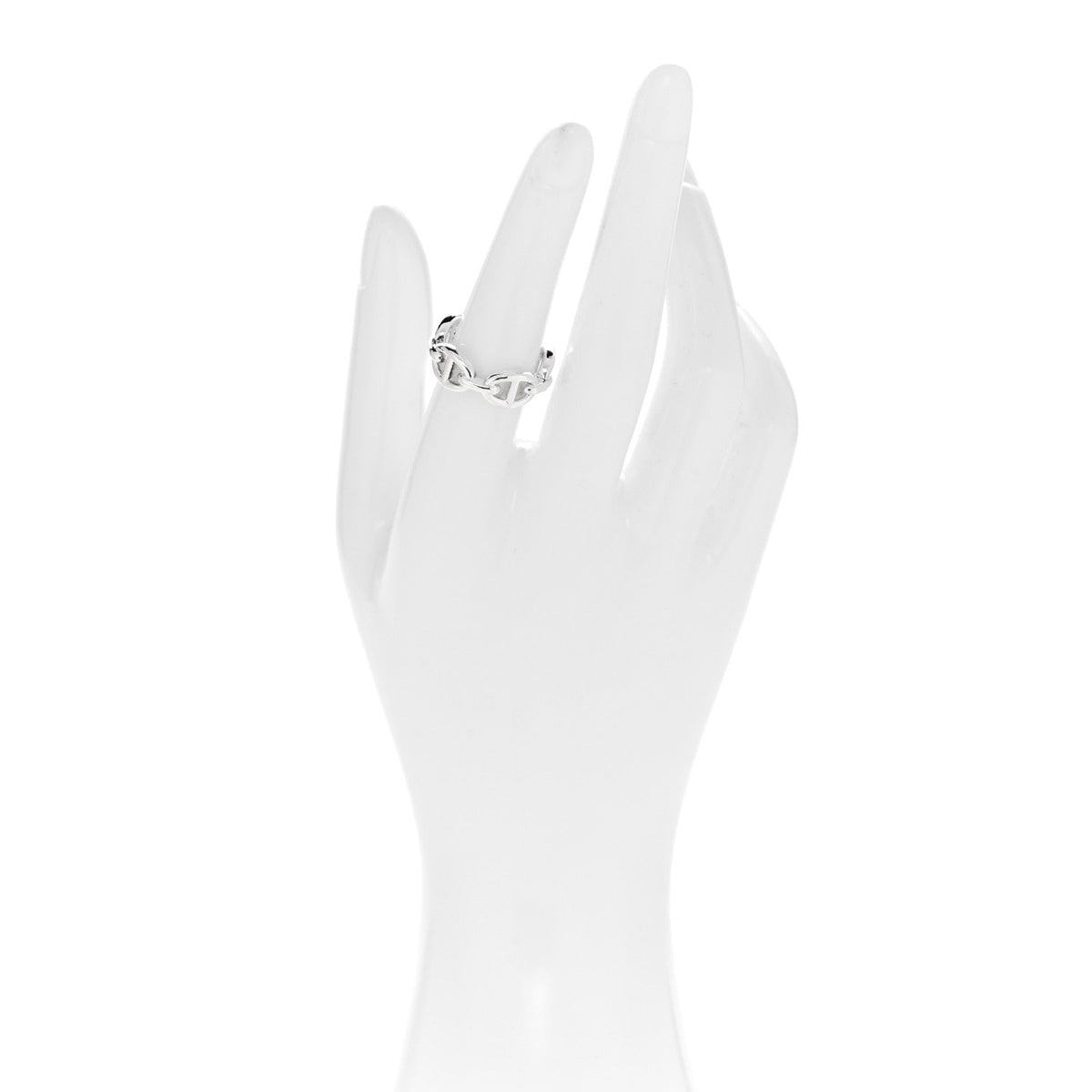 Sterling Silver PM Chaine d'Ancre Enchainee Band Ring 52 6