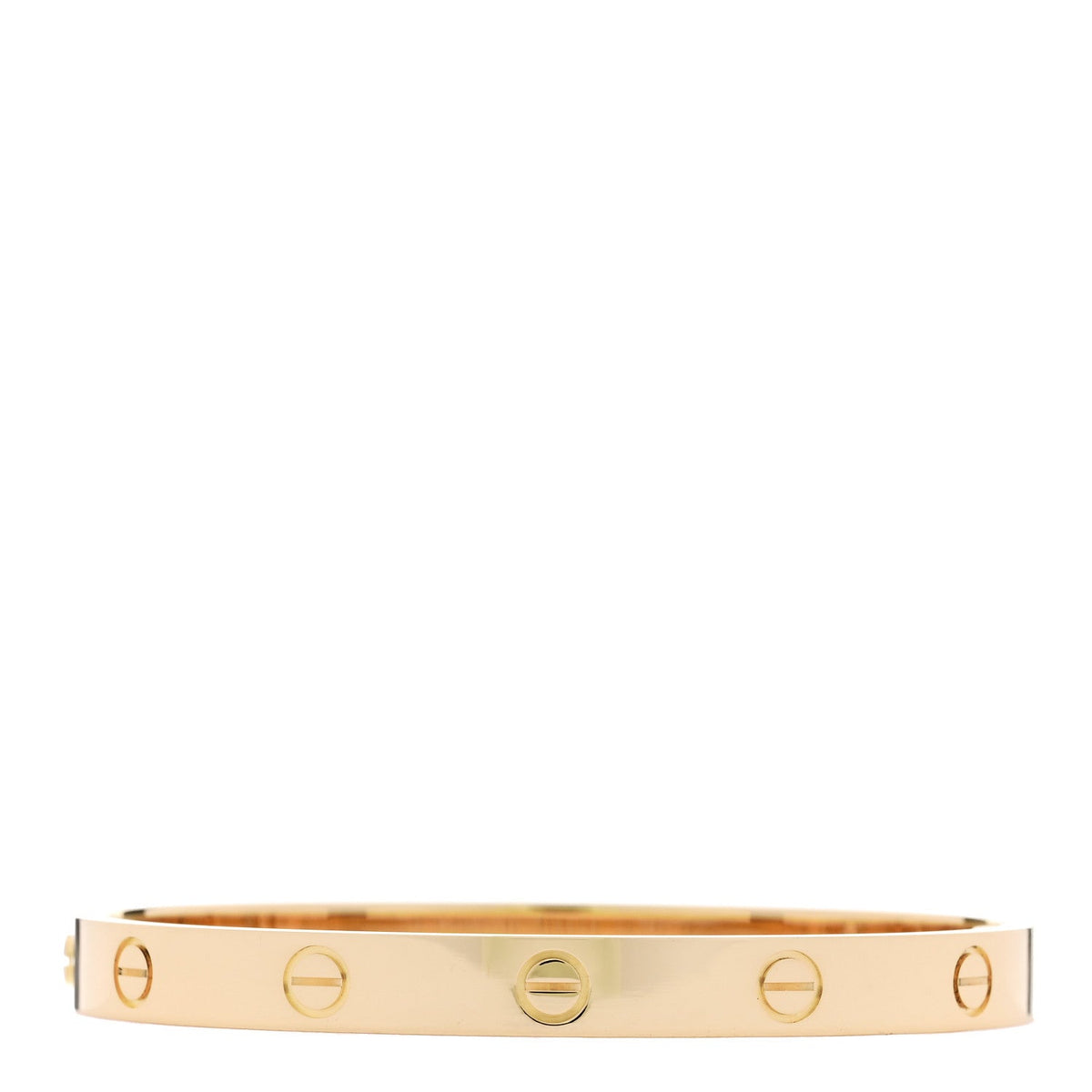 18K Yellow Gold LOVE Single Screw Bracelet 17