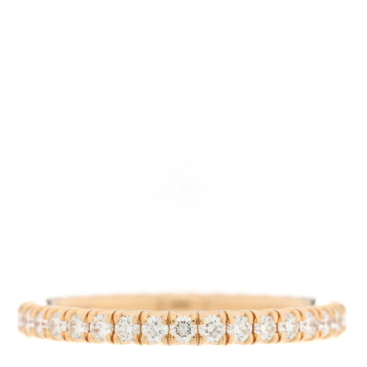 18K Yellow Gold Diamond 2mm Étincelle de Cartier Wedding Band Ring 49 4.75