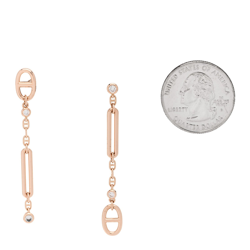 18K Rose Gold Diamond Chaos Earrings