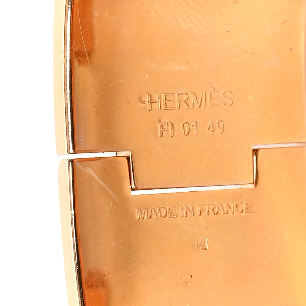 Enamel Wide Clic Clac H Bracelet PM Rose Dragee
