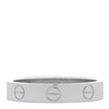 18K White Gold 3.5mm LOVE Wedding Band Ring 51 5.75