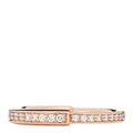 18K Rose Gold Diamond Lock Pave Ring 50 5.5
