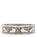 Enamel Printed Wide Bracelet M White