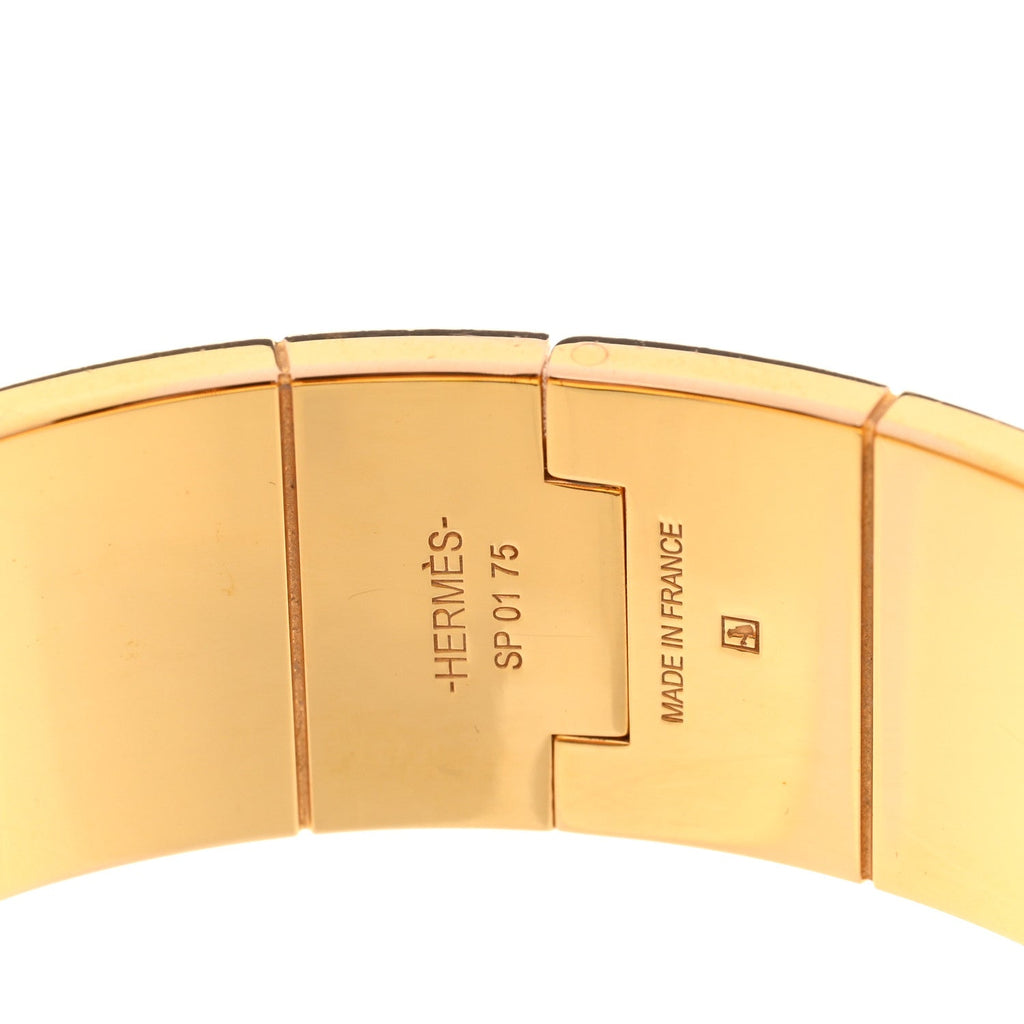 Enamel Printed Wide Balades Equestres Hinged Bracelet M