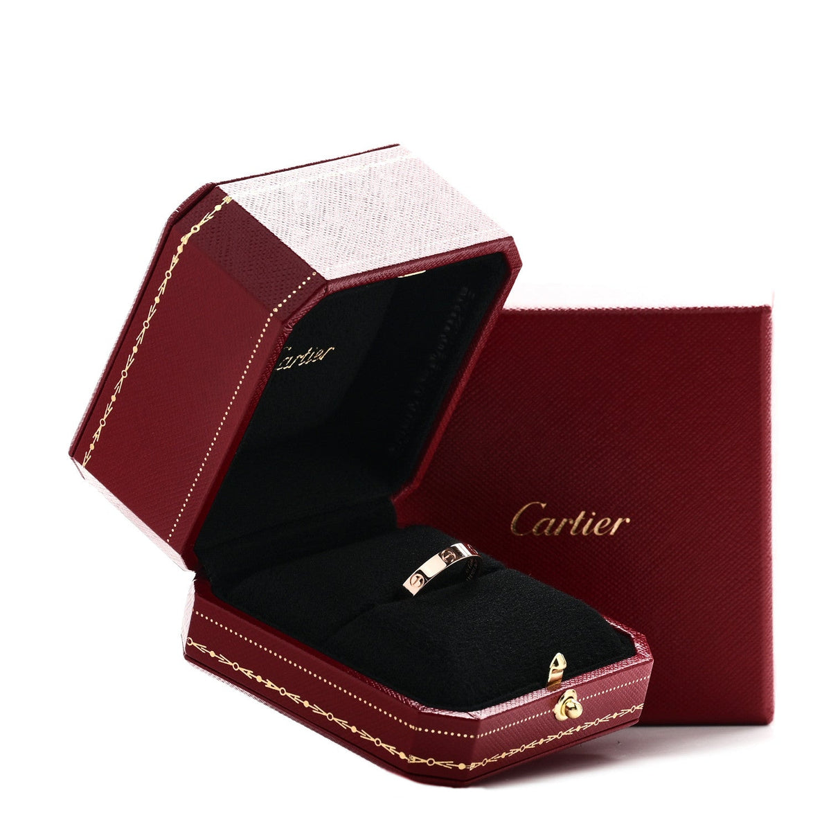 18K Pink Gold 3.5mm LOVE Wedding Band Ring 60 9.25