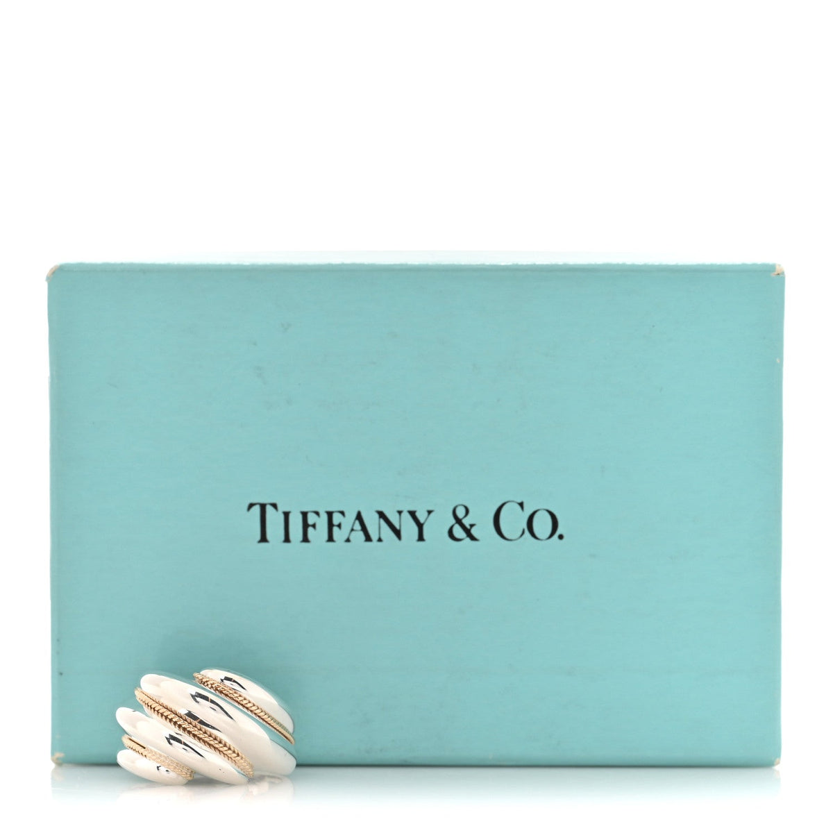 Sterling Silver 18K Yellow Gold Wave Ring 48 4.5