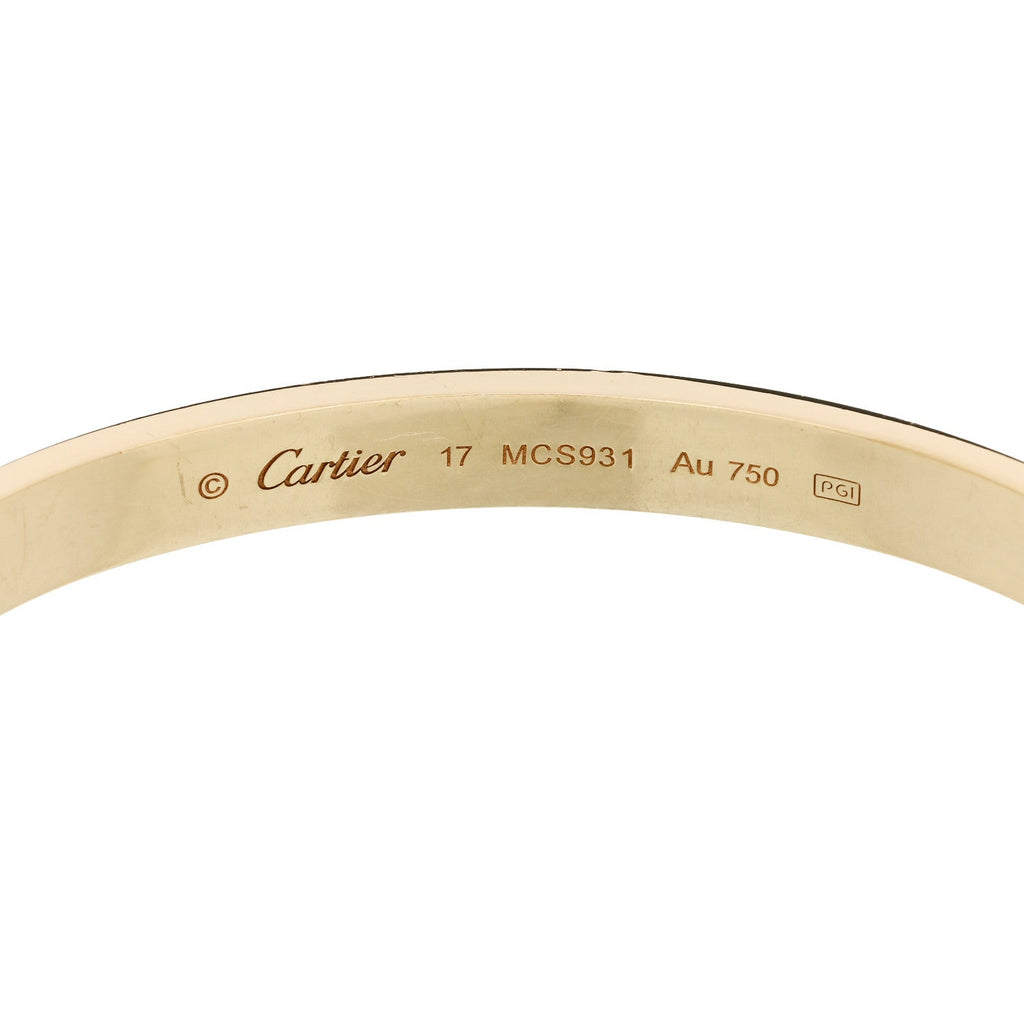 18K Yellow Gold LOVE Bracelet 17