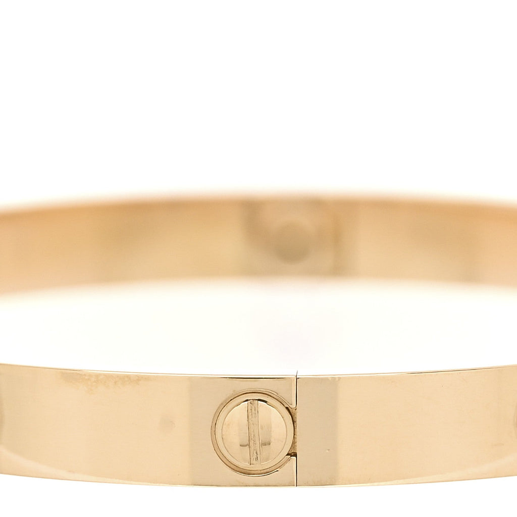 18K Yellow Gold 4 Diamond LOVE Bracelet 19