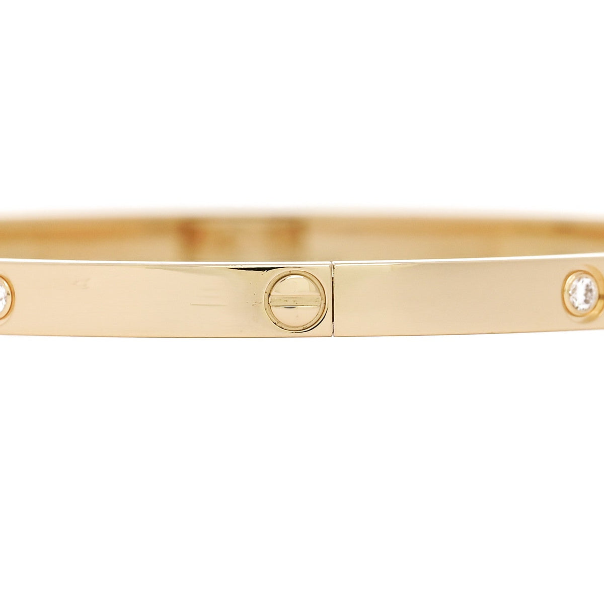 18K Yellow Gold 6 Diamond Small LOVE Bracelet 18