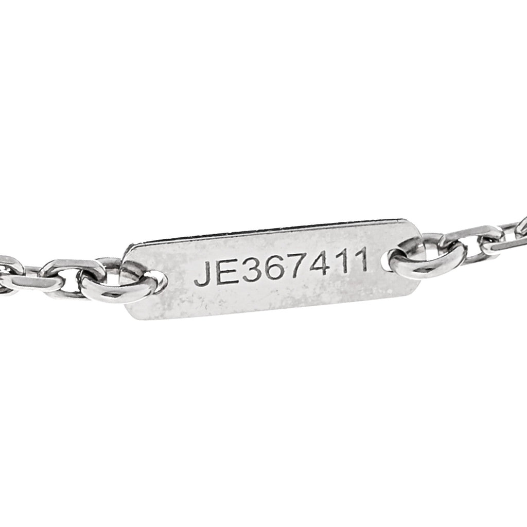 18K White Gold Diamond Small Lotus Pendant Necklace
