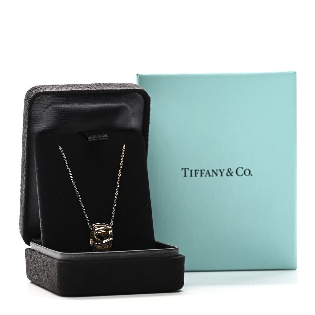 18K Rose Gold Interlocking Atlas Open Pendant Necklace