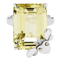 Sterling Silver 18K Yellow Gold Citrine Return to Tiffany Love Bugs Bee Ring 50 5.25