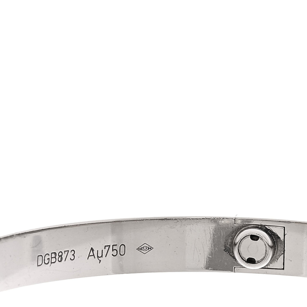 18K White Gold LOVE Bracelet 20