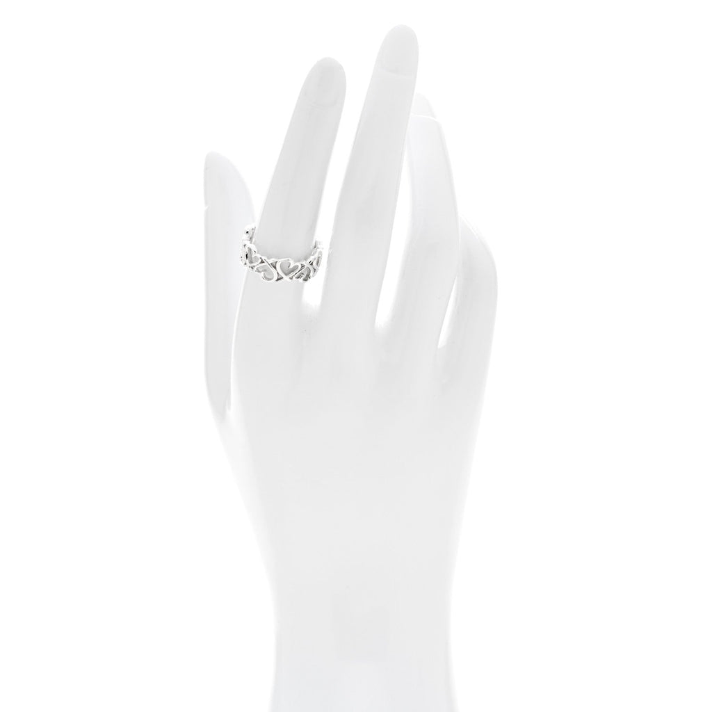 Sterling Silver Paloma Picasso Loving Heart Band Ring 54 6.75