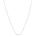 Platinum Diamond Fleur de Lis Key Bar Pendant Necklace