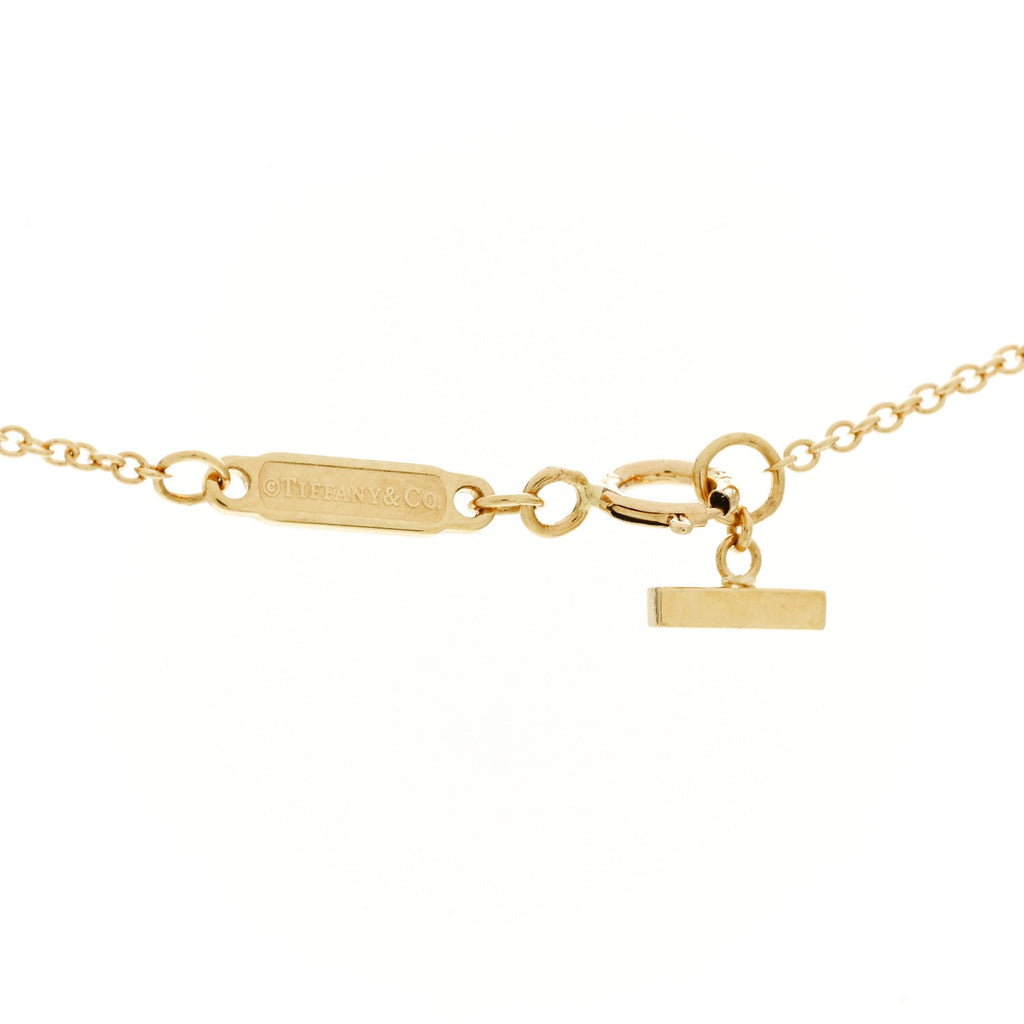 18K Yellow Gold Diamond Large T Smile Pendant Necklace