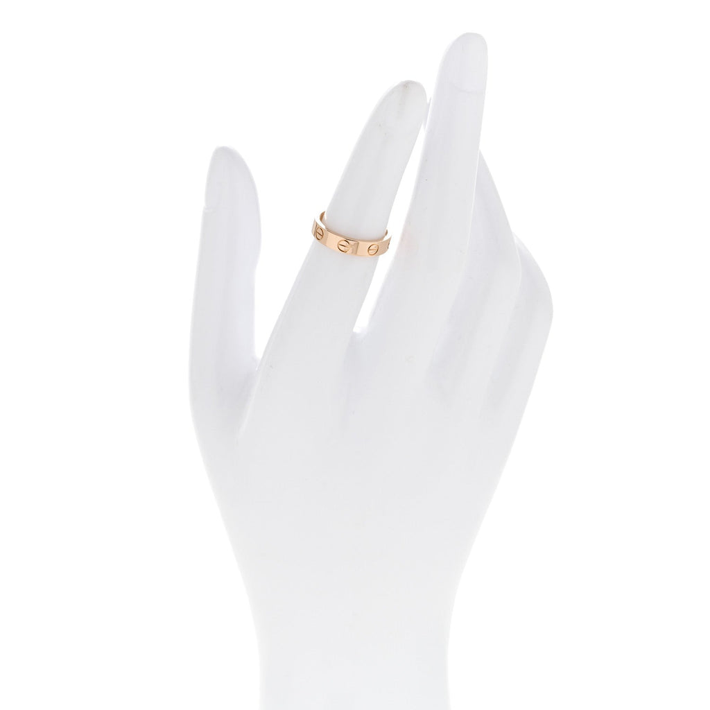 18K Pink Gold 3.5mm LOVE Wedding Band Ring 48 4.5