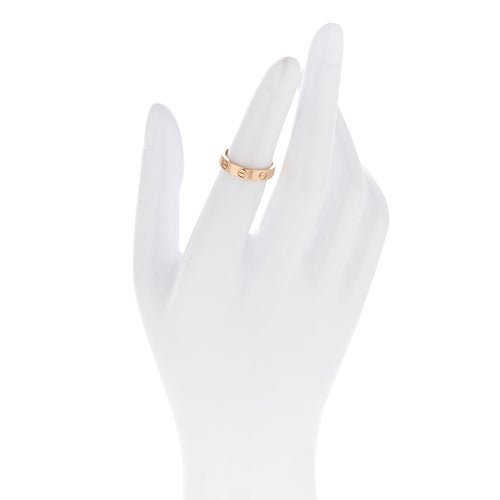 18K Pink Gold 3.5mm LOVE Wedding Band Ring 48 4.5