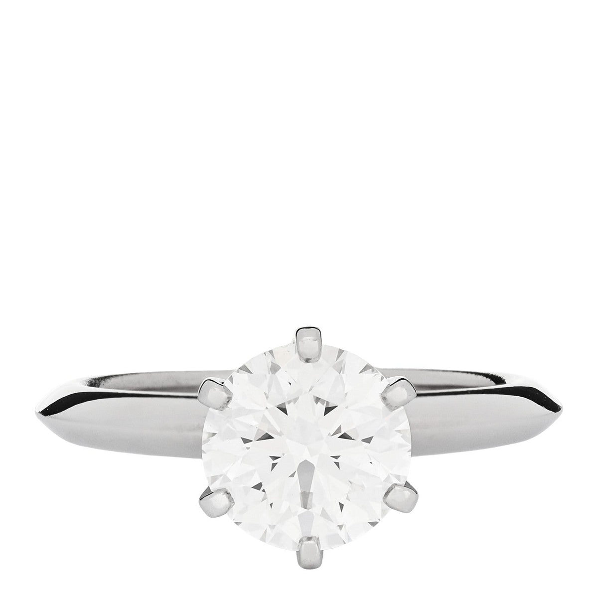 Platinum Diamond 1.67ct Solitaire Engagement Ring 51 5.75